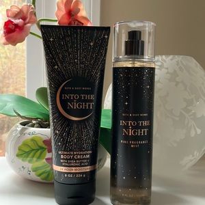 INTO THE NIGHT Body Care Bundle 2 Piece Lot Bath & Body Works NWT